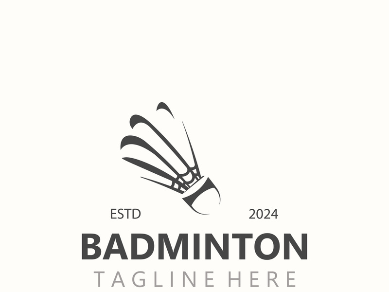 Badminton Shuttlecock logo icon design for Sport Badminton Championship club competition