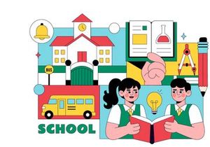 10 School Vector Illustration