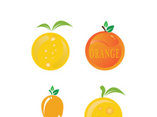 Orange logo design vector icon illustration design
