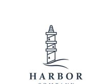 Lighthouse icon logo and vector illustration beacon tower design vintage symbol