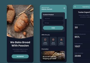 Tostar - Order Bread Mobile App Dark Mode