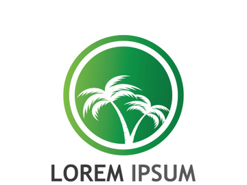 Summer palm tree logo design. preview picture