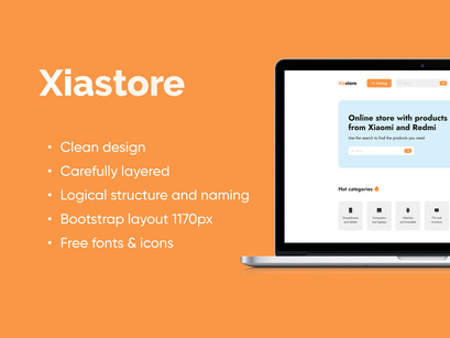 Xiastore - Electronics Store PSD Figma Template