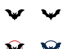 creative night bat silhouette logo.