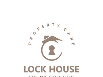 Lock House secure logo design, smart key home vector concept template preview picture