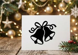 Festliche Weihnachtsglocken mit Schleife für die Feierlichkeiten