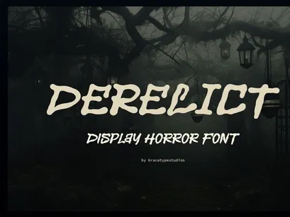 Derelict | Display Horror Font