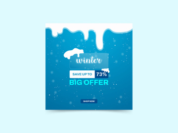 Winter Offer Social Media Post Design preview picture