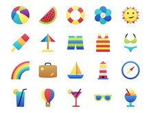 Garland - 25 Summer Vacation Icons