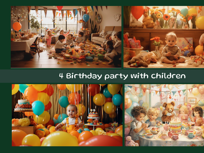 Birthday party with children