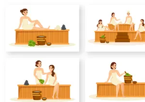 13 Sauna and Steam Room Illustration