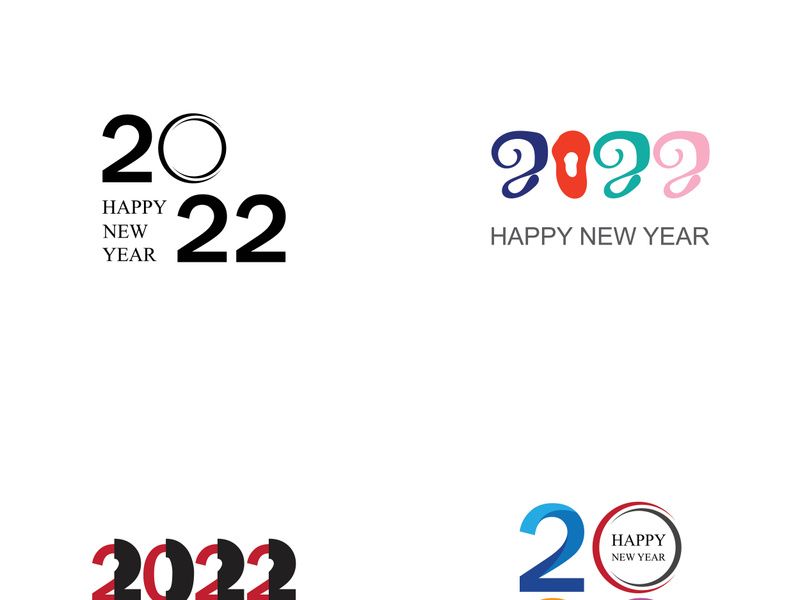 happy new year 2022 vector illustration design template