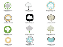 Cotton logo and symbol vector