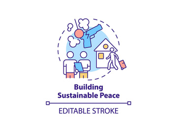 Building sustainable peace concept icon preview picture