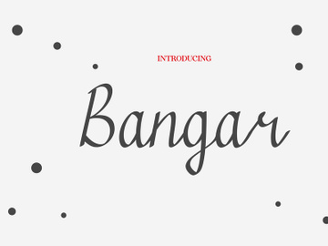 Bangar - Handwritten Font preview picture