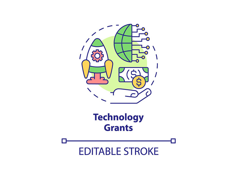 Technology grants concept icon