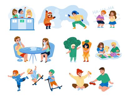 Kid boy girl characters