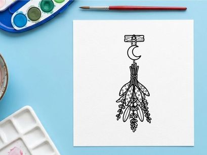 Hiasan sapu sihir Halloween buatan tangan dengan tangkai gandum kering. Sapu musim gugur yang berkarat untuk kerajinan sapu sihir yang menyeramkan sebagai dekorasi rumah musiman.