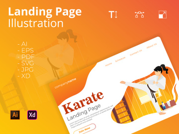Karate - Landing Page Illustration preview picture