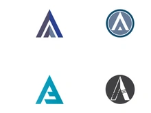 Abstract logo initial letter A element.