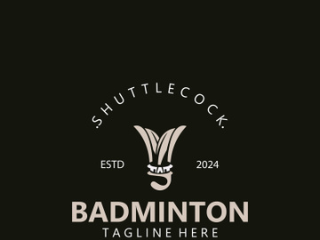 Badminton Shuttlecock logo icon design for Sport Badminton Championship club competition preview picture