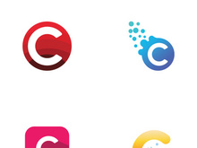 Modern colorful C letter initial logo.