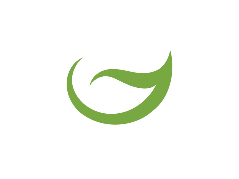Vegan leaf green eco logo nature