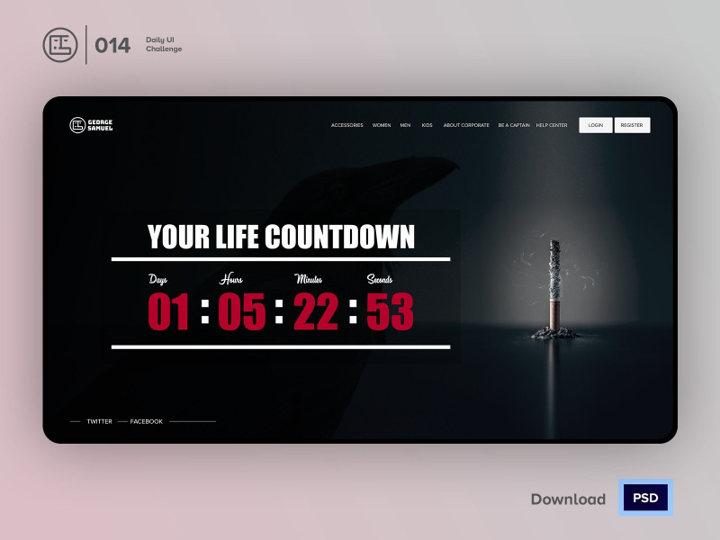 Countdown Timer | Daily UI challenge - Day 014/100