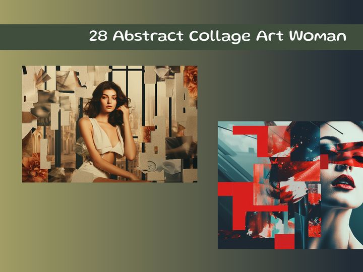 Abstract Collage Art Woman