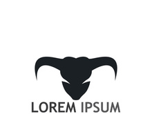 bull head horn logo