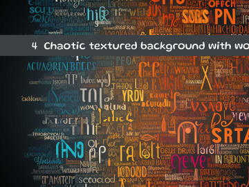 Chaotic textured background with words preview picture