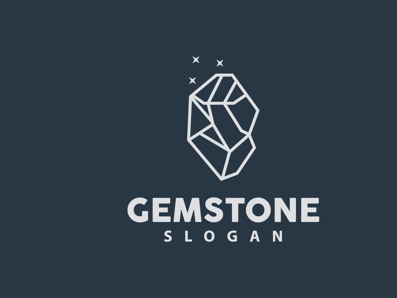 Gemstone Jewelry Logo, Design Vector Template
