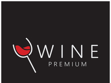 Wine logo with wine glasses and bottles.for night clubs,bars,cafe and wine shops.