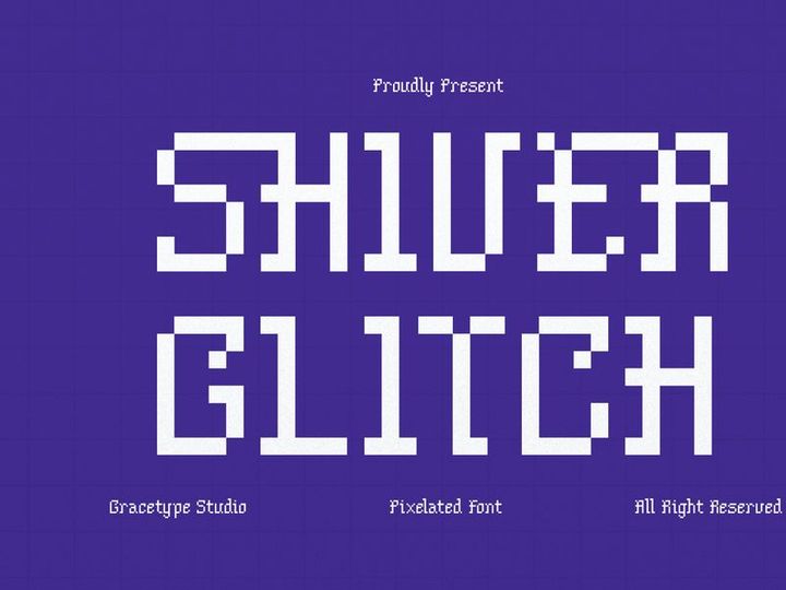 Shiver Glitch | Pixelated Font