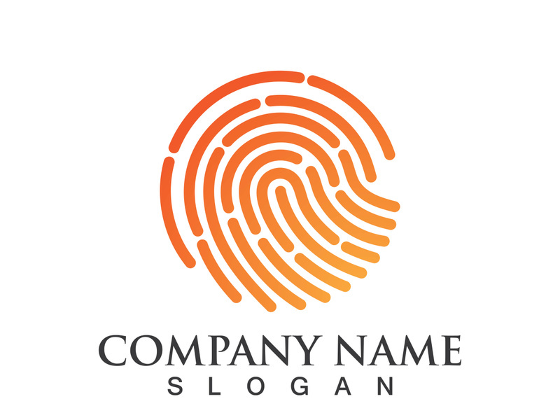 Fingerprint logo vector illustration icon template design
