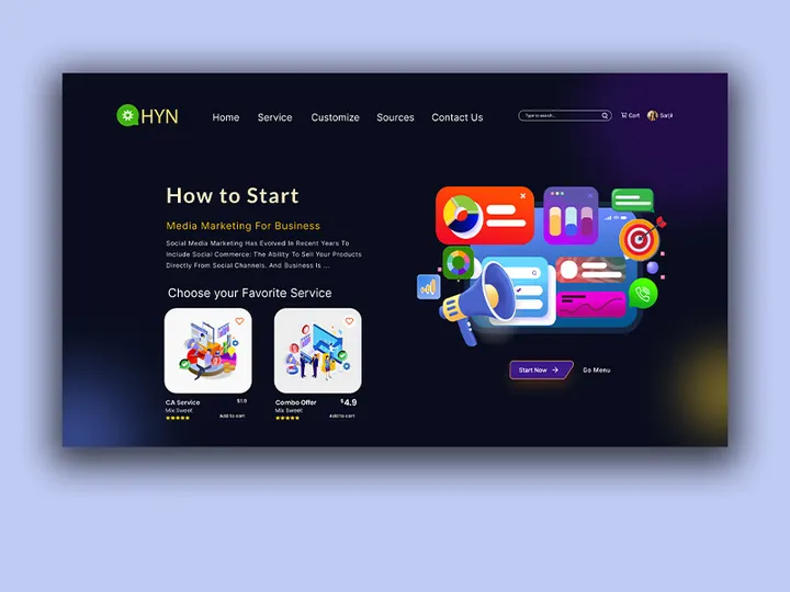 Social Media Landing Page