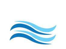 Wave beach vector illustration design logo