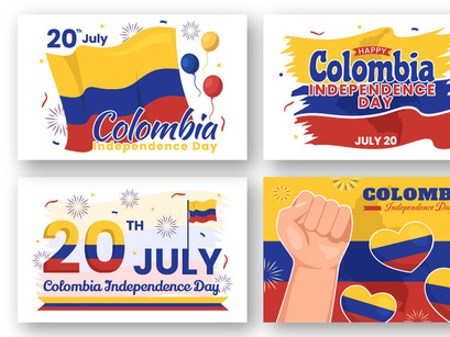 16 Colombia Independence Day Illustration