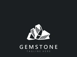 Gemstone logo design for jewelry Mineral pictogram collection emerald preview picture