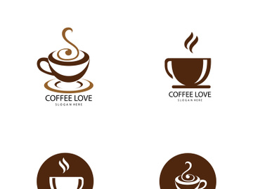 Coffee logo  icon vector illustration template preview picture