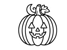 Calabaza de Halloween dibujada a mano con cara espeluznante y sombrero de bruja. Ilustración de calabaza de dibujos animados tierna para decoración otoñal festiva e invitaciones a fiestas.