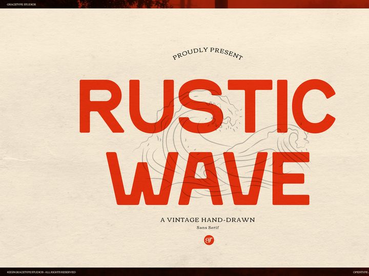 Rustic Wave | Vintage Hand Drawn
