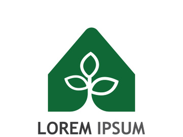 Natural green leaf logo. preview picture