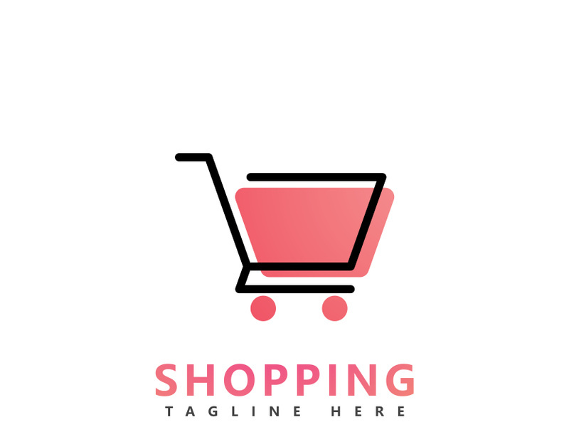 Cart shop logo icon design   Shopping cart illustration vector template