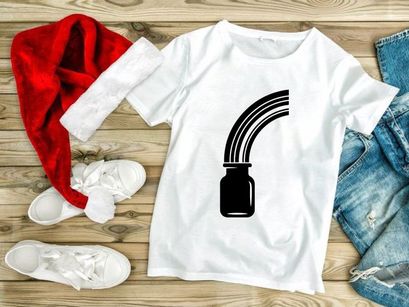 Rainbow flowing from bottle