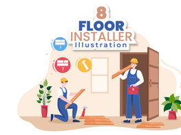 8 Floor Installation Cartoon Illustration preview picture