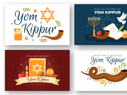 13 Yom Kippur Day Celebration Illustration