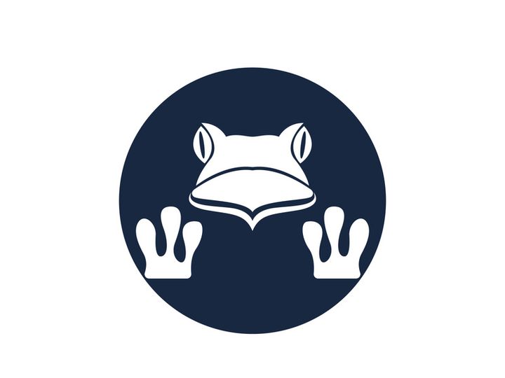 Frog icon logo for design