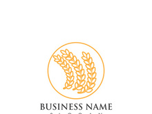 Agriculture wheat logo and symbol vector