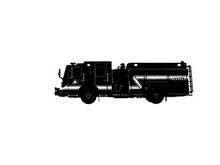 Fire truck silhouette emergency response vehicle
